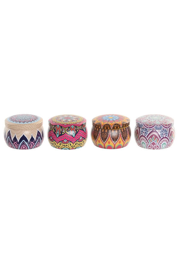 VELA PERFUMADA 7,5X7,5X5 85 GR. MANDALA 4 SURT.