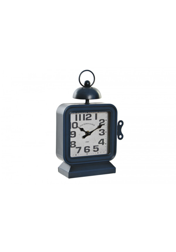 RELOJ SOBREMESA HIERRO AZUL, 19X8X28 