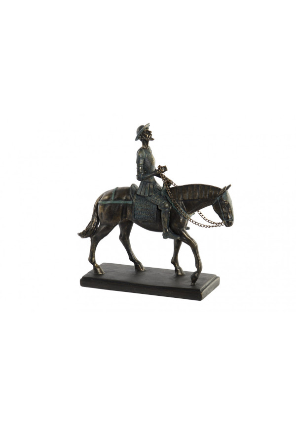 FIGURA RESINA Don   QUIJOTE montado caballo,
