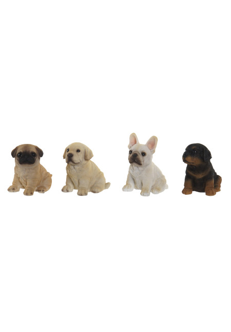 FIGURA RESINA 11X9X11,5 PERRO 4 SURT.