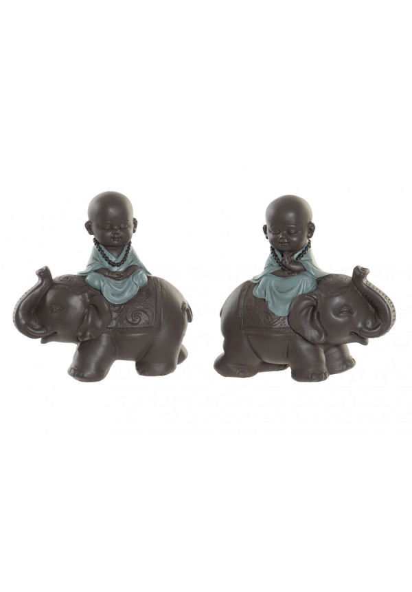 FIGURA RESINA MONJE ELEFANTE