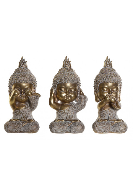 FIGURA RESINA  BUDA ENVEJECIDO  9X8X19