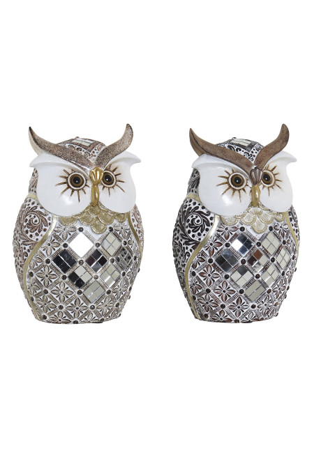FIGURA RESINA 10X7X15 BUHO 2 SURT.