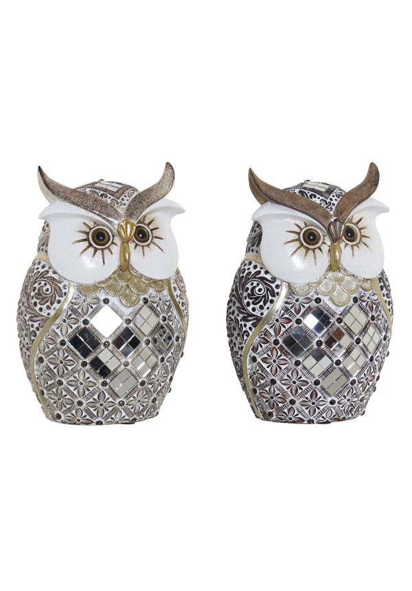 FIGURA RESINA 10X7X15 BUHO 2 SURT.