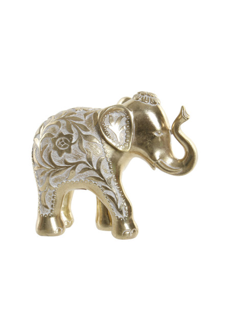 FIGURA RESINA 19,5X8,5X16,5 ELEFANTE DORADO