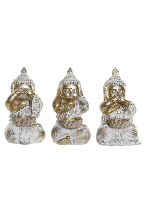 FIGURA RESINA 10X9X17 BUDA DECAPE 3 SURT.