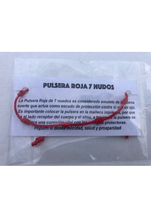 Pulsera Roja 7 Nudos